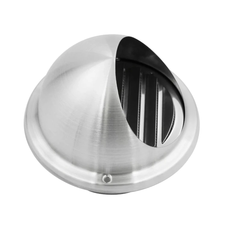 Czerpnia wyrzutnia nierdzewna z okapnikiem fi 125 mm