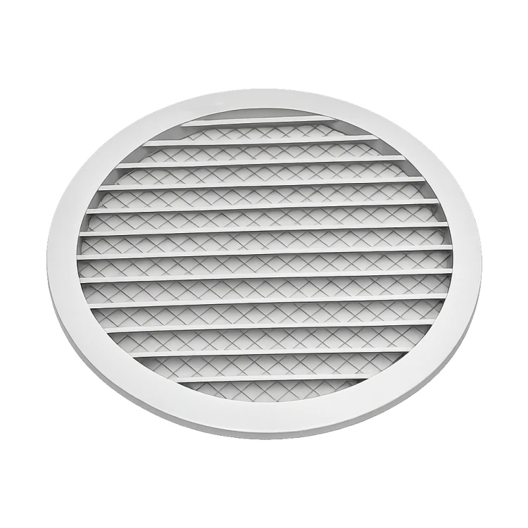 Czerpnia wyrzutnia aluminiowa z lamellą i siatką ochronną fi 100 mm