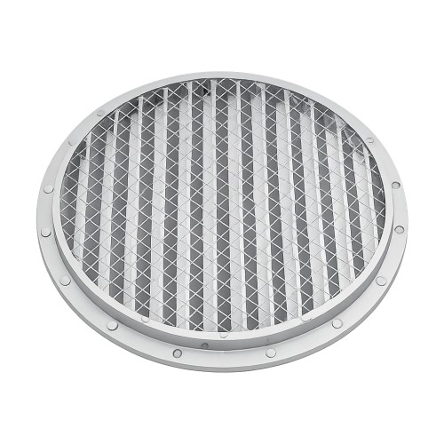 Czerpnia wyrzutnia aluminiowa z lamellą i siatką ochronną fi 100 mm