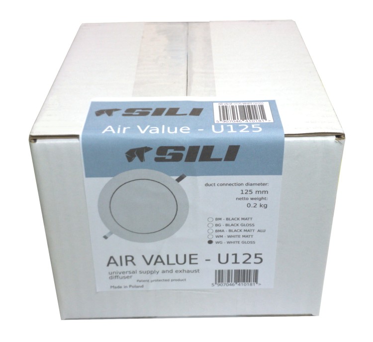 Anemostat Air Value U125 WHITE GLOSS