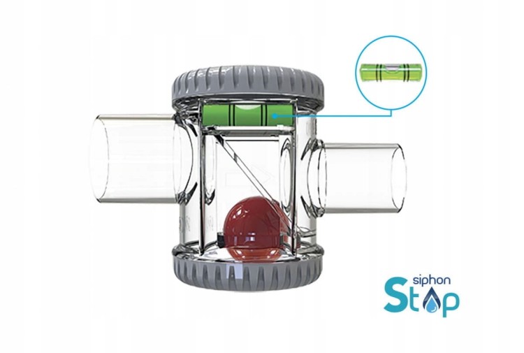 Syfon suchy poziomy kulowy 32 mm STOP SMARTCLIMA