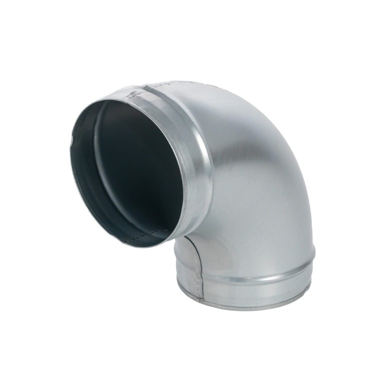 Kolano 90° wentylacyjne tłoczone SPIRO fi 125 mm