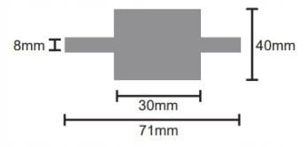 PODKŁADKA ANTYWIBRACYJNA CYLINDRYCZNA GUMOWA L45 MXM 40X30 MM